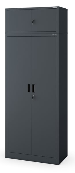 Kovová kancelárska skriňa so 4 policami, antracitová, 1750x800x400 mm: JAN Compact
