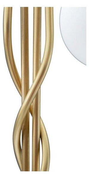 Biela/v zlatej farbe stojacia lampa so skleneným tienidlom (výška 176 cm) Glamy – Mauro Ferretti
