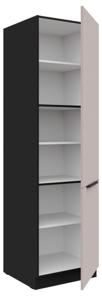 Potravinová skriňa AGAFIJA - šírka 60 cm, cashmere / čierna