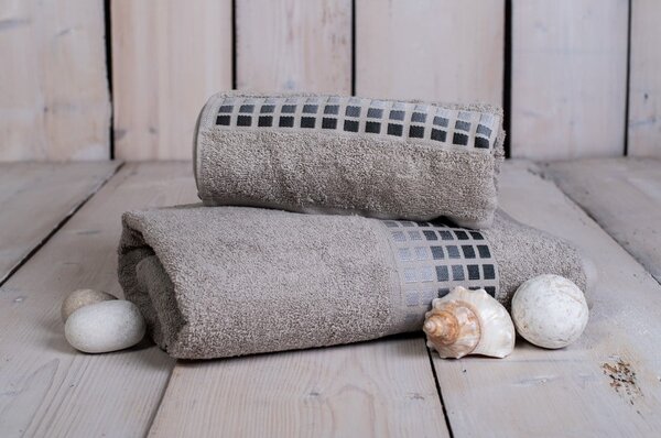 Sivý bavlnený uterák 100x50 cm Darwin - My House