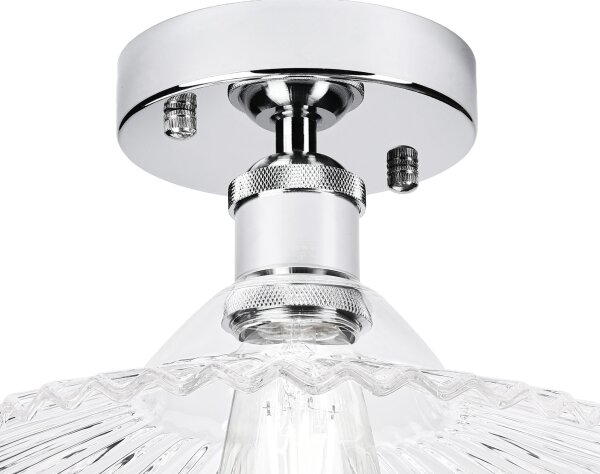 Prisadený luster TRISH 1xE27/15W/230V lesklý chróm/číra
