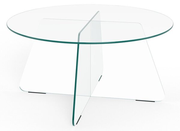 Sklenený okrúhly konferenčný stolík ø 80 cm Samos – Actona