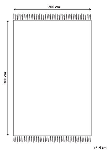 Kelímový koberec viacfarebný bavlna 200 x 300 cm ručne tkaný obojstranný geometrický vzor so strapcami tradičný boho štýl