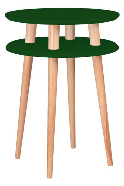Tmavozelený odkladací stolík Ragaba Ufo, ⌀ 45 cm
