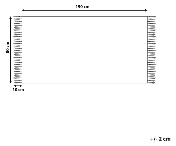 Kelímový koberec viacfarebný bavlna 80 x 150 cm ručne tkaný geometrický vzor obojstranný so strapcami obývacia izba spálňa