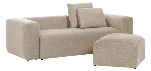 Béžová pohovka Kave Home Blok, 240 cm