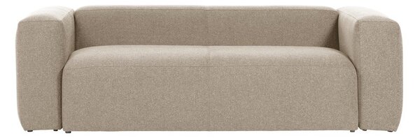 Béžová pohovka Kave Home Blok, 240 cm