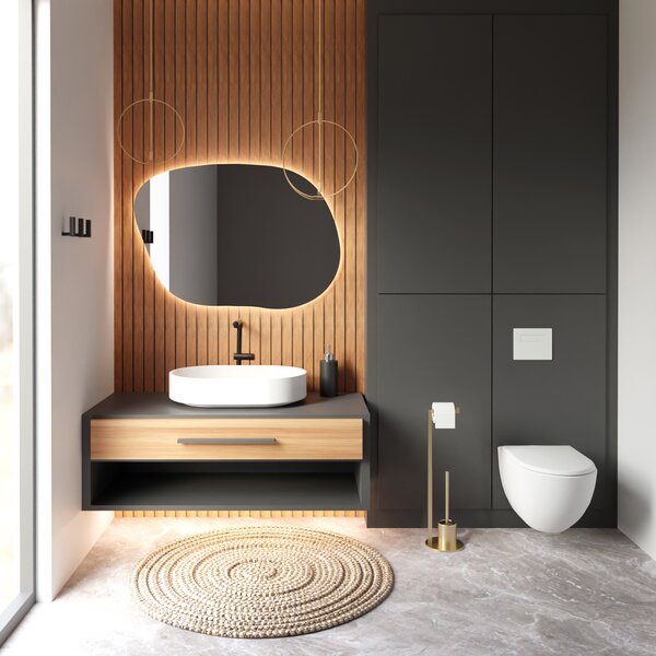 Baltica Design Jar toaletná kefa postavené zlatá 5904107906171