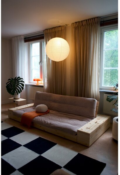 Červená menčestrová rozkladacia pohovka 244 cm Base – Karup Design