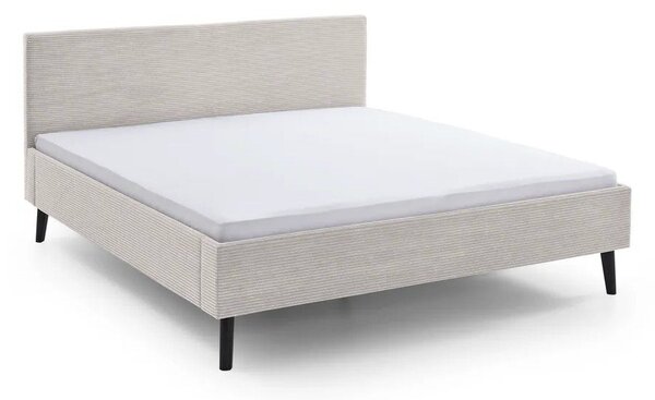 Béžová čalúnená dvojlôžková posteľ bez roštu 180x200 cm Avola – Meise Möbel