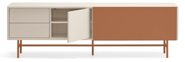 TV stolík v béžovo-tehlovej farbe 180x56 cm Nube – Teulat