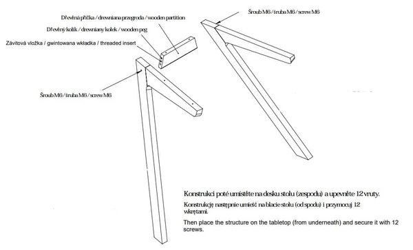 Jedálenský stôl Kolín z dubového masívu