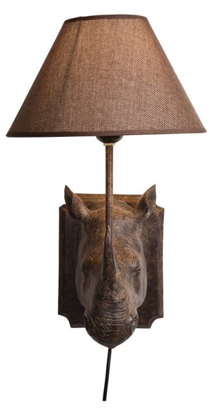 Hnedé nástenné osvetlenie Kare Design Rhino