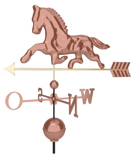 Dekoratívna medená koruhvička kôň, 118 cm