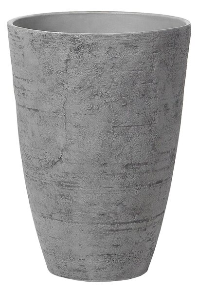 Kvetináč sivý kamenná zmes 43 x 43 x 60 cm izbový a vonkajší do interiéru a exteriéru
