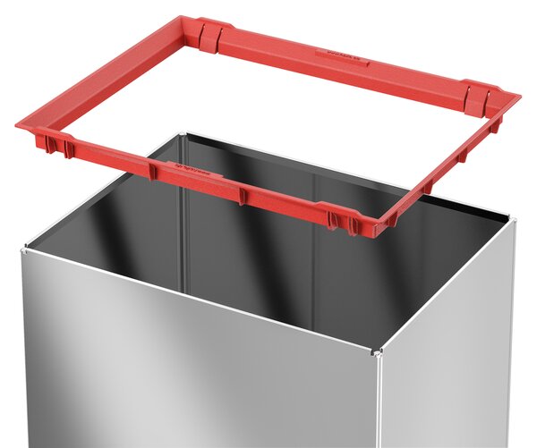 Veľkoobjemový odpadový box Big-Box Swing XL, 52 l, samozatvárací, nerez lesklý