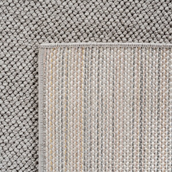 Ayyildiz, Kusový koberec Helix 2200 silver kruh, 120x120, šedá, chodba / predsieň
