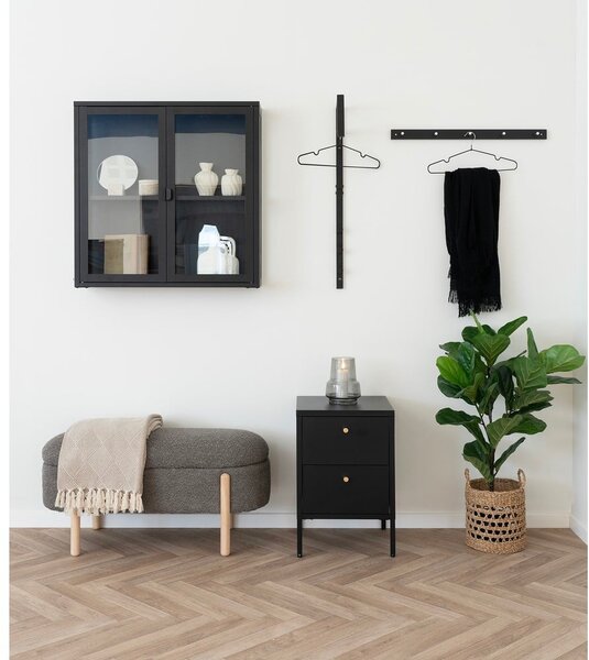 Čierny kovový nočný stolík Dalby – House Nordic