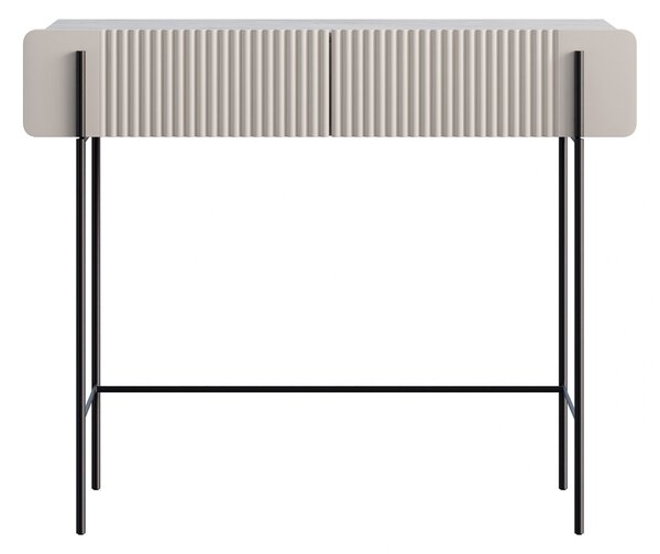 Toaletný stolík Malmi 100 cm - kašmírová / crema bianca / čierna