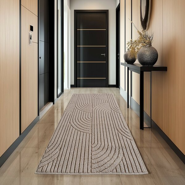 Ayyildiz, Kusový koberec Helix 2201 beige, 60x110, béžová, chodba / predsieň
