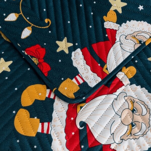 Prehoz na posteľ SANTA, modrý Rozmer: 200 x 220 cm
