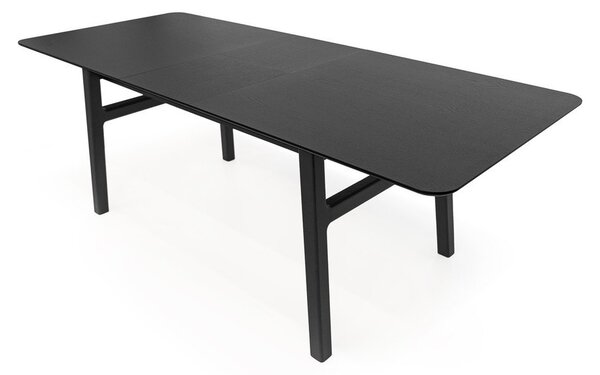 Rozkladací jedálenský stôl s prídavnou doskou v dekore duba 90x180 cm Curved – Woodman
