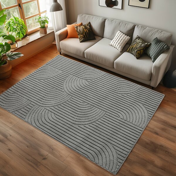 Ayyildiz , Kusový koberec Helix 2201 silver, 120x170, šedá, chodba / predsieň