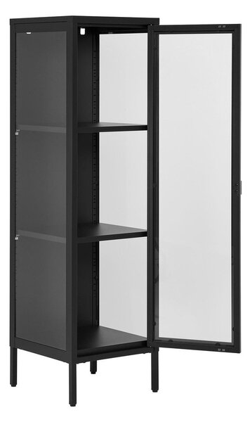 Čierna kovová vitrína 40x140 cm Brisbane – House Nordic