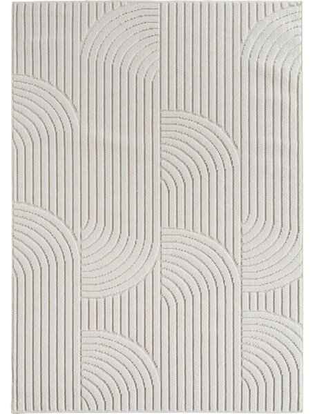 Ayyildiz, Kusový koberec Helix 2201 cream, 60x110, biela, chodba / predsieň