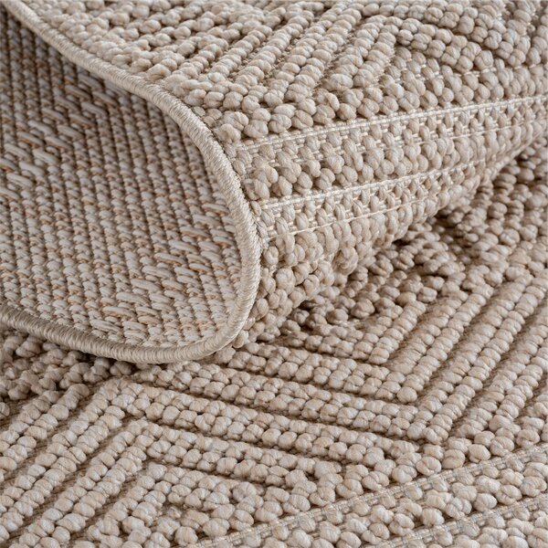 Ayyildiz, Kusový koberec Helix 2202 beige kruh, 120x120, béžová, chodba / predsieň