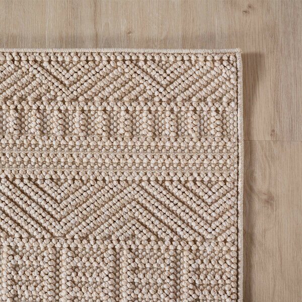Ayyildiz, Kusový koberec Helix 2202 beige kruh, 120x120, béžová, chodba / predsieň