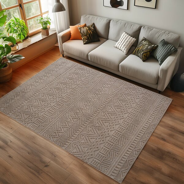 Ayyildiz, Kusový koberec Helix 2202 beige, 60x110, béžová, chodba / predsieň