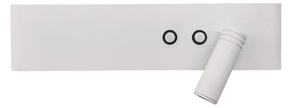 LED nástenné bodové svietidlo RESORT LED/10W/230V + LED/3W biele pravé