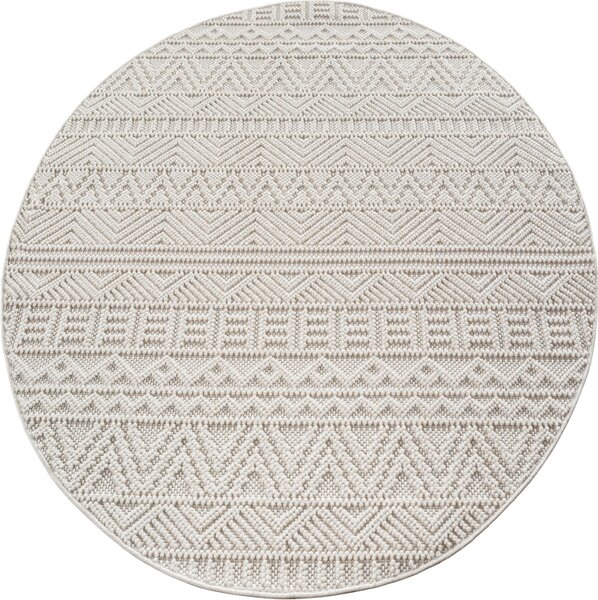 Ayyildiz, Kusový koberec Helix 2202 cream kruh, 120x120, béžová, chodba / predsieň