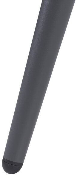 Záhradný jedálenský stôl sivý matný povrch 140 x 80 cm hliník pre 4 osoby minimalistický industriálny štýl
