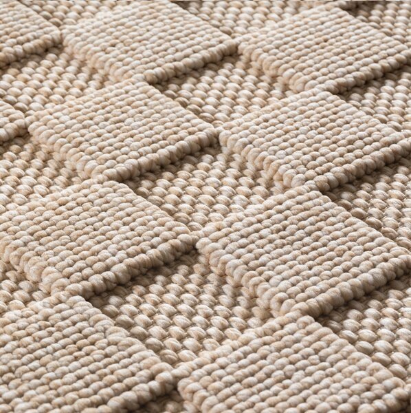 Ayyildiz, Kusový koberec Helix 2203 beige kruh, 120x120, béžová, chodba / predsieň