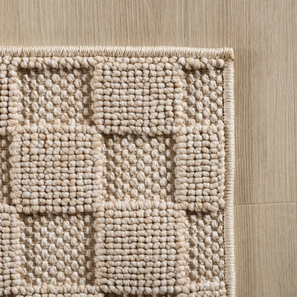 Ayyildiz, Kusový koberec Helix 2203 beige kruh, 120x120, béžová, chodba / predsieň