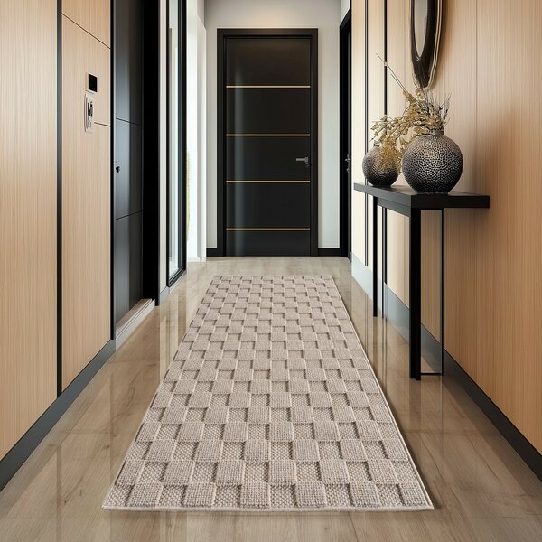 Ayyildiz, Kusový koberec Helix 2203 beige, 60x110, béžová, chodba / predsieň
