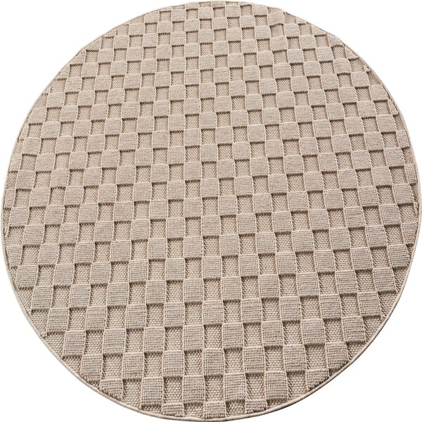 Ayyildiz, Kusový koberec Helix 2203 beige kruh, 120x120, béžová, chodba / predsieň