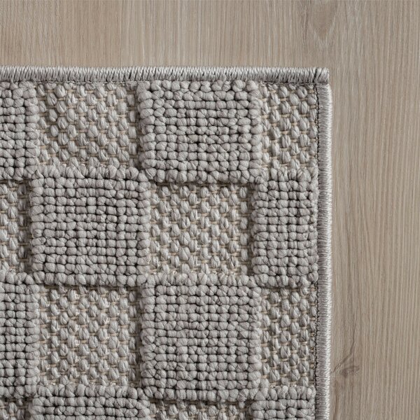 Ayyildiz , Kusový koberec Helix 2203 silver kruh, 120x120, šedá, chodba / predsieň