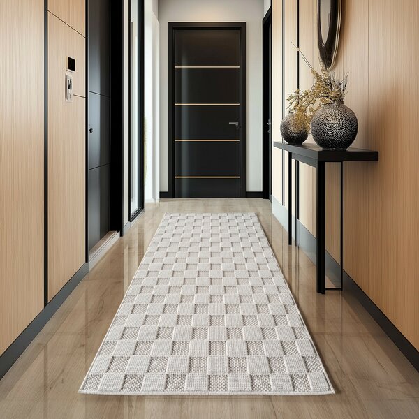 Ayyildiz, Kusový koberec Helix 2203 cream, 60x110, biela, chodba / predsieň