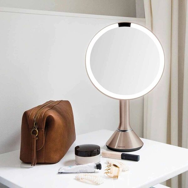 Kozmetické zrkadlo s osvetlením/zväčšovacie (5x) ø 20 cm Sensor – simplehuman