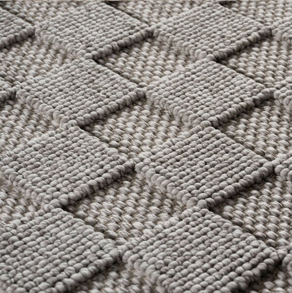 Ayyildiz , Kusový koberec Helix 2203 silver kruh, 120x120, šedá, chodba / predsieň