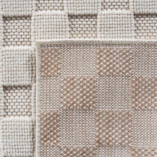 Ayyildiz, Kusový koberec Helix 2203 cream kruh, 120x120, biela, chodba / predsieň