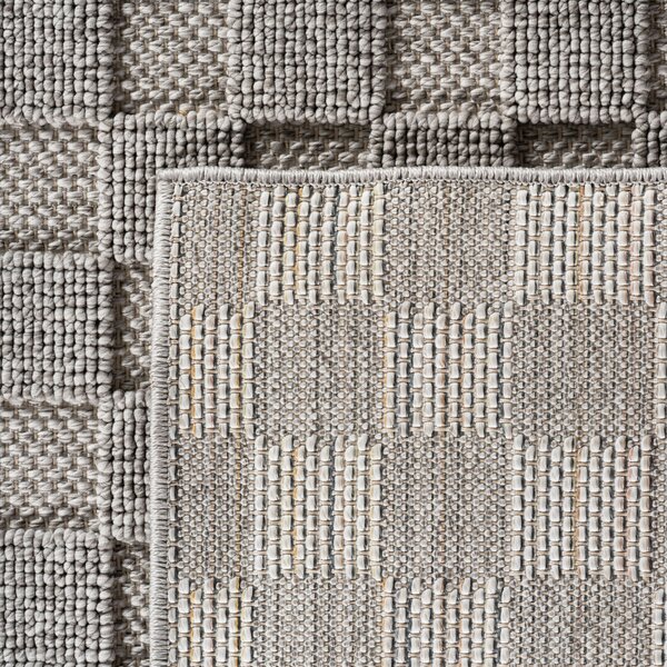 Ayyildiz , Kusový koberec Helix 2203 silver kruh, 120x120, šedá, chodba / predsieň
