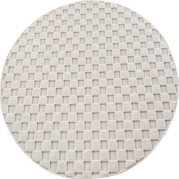 Ayyildiz, Kusový koberec Helix 2203 cream kruh, 120x120, biela, chodba / predsieň