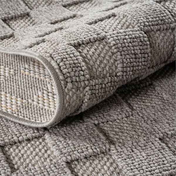 Ayyildiz , Kusový koberec Helix 2203 silver kruh, 120x120, šedá, chodba / predsieň