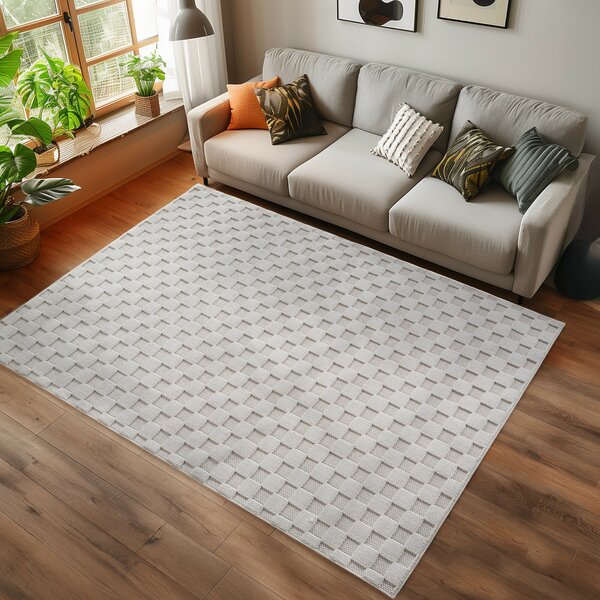 Ayyildiz, Kusový koberec Helix 2203 cream, 60x110, biela, chodba / predsieň