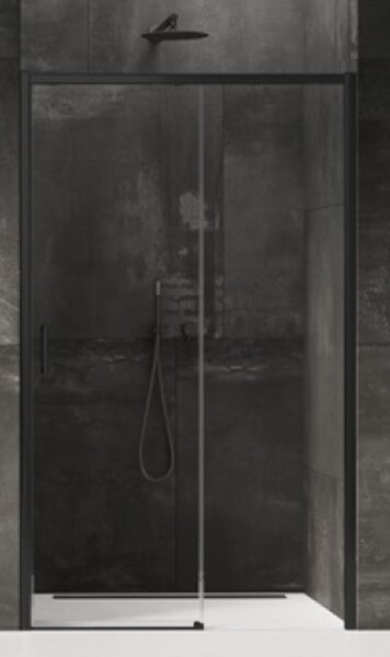 New Trendy Prime sprchové dvere 150 cm posuvné čierna polmatná/priehľadné sklo D-0327A