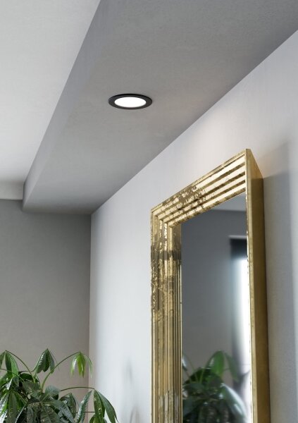 Eglo 901387 - LED zapustené svietidlo FUEVA LED/6,3W/230V priemer 11,9 cm čierne